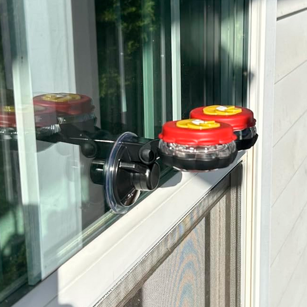 Alimentadores Manuales para Colibríes con Percha (Juego de 2), Incluye Ventosa para Pegar en La Ventana