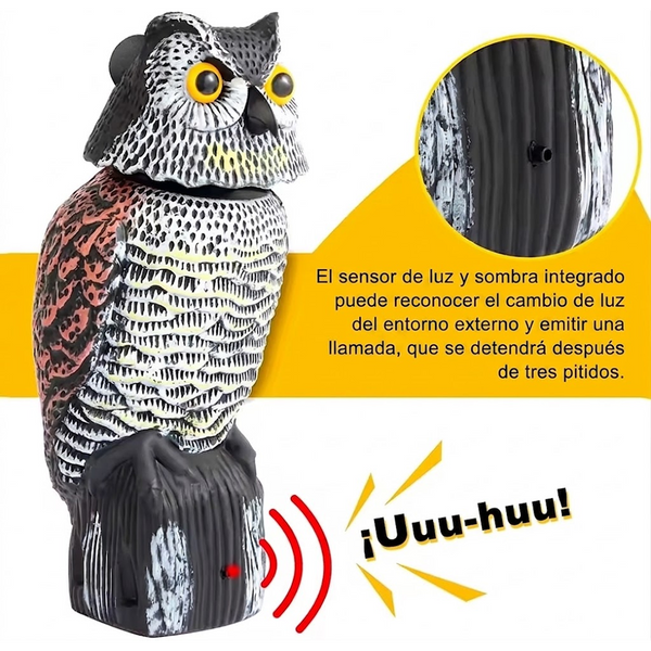 Búhos Ahuyentadores de Aves con Cabeza Giratoria