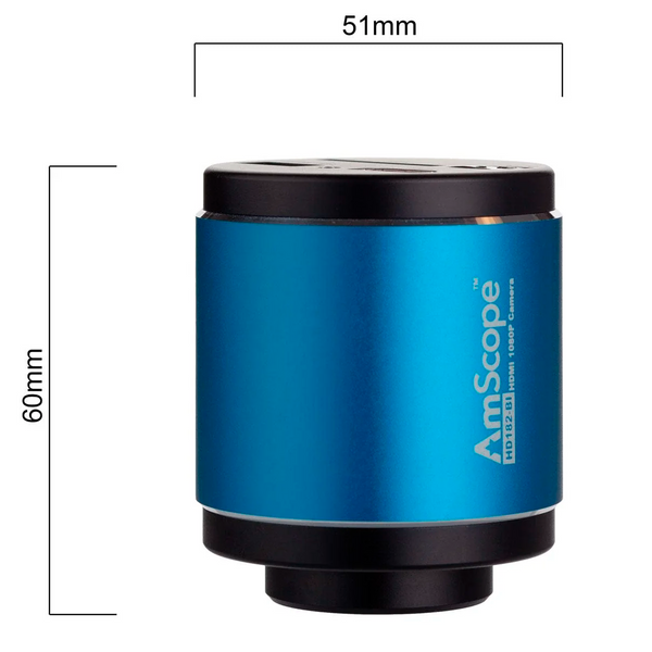Cámara para Microscopio AmScope Serie HD182-BI con Salida HDMI Independiente de Montura C de 2 MP