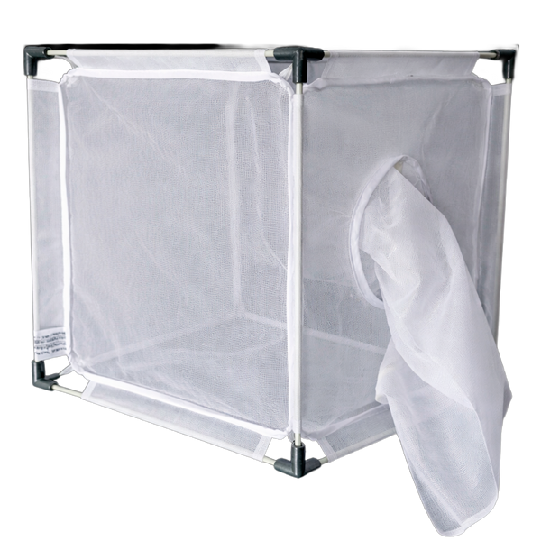 Jaulas de Cría de Insectos de Malla Fina Blanca de 150 a 160 µm con Estructura de Fibra de Vidrio y Panel Transparente