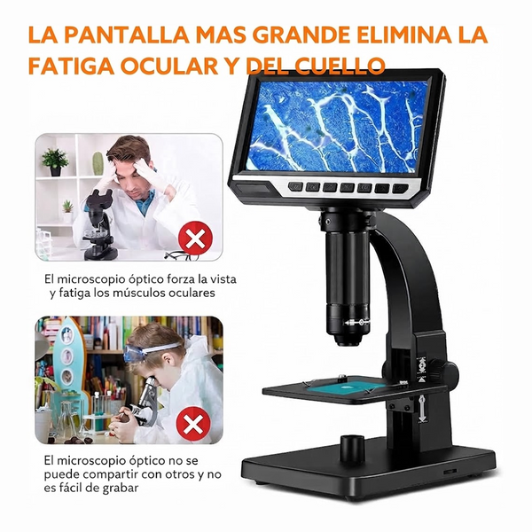 Microscopio con Pantalla LCD 2000X 12MP