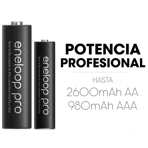 Baterías Recargables Panasonic Eneloop Pro AA 2550mAh ²⁶