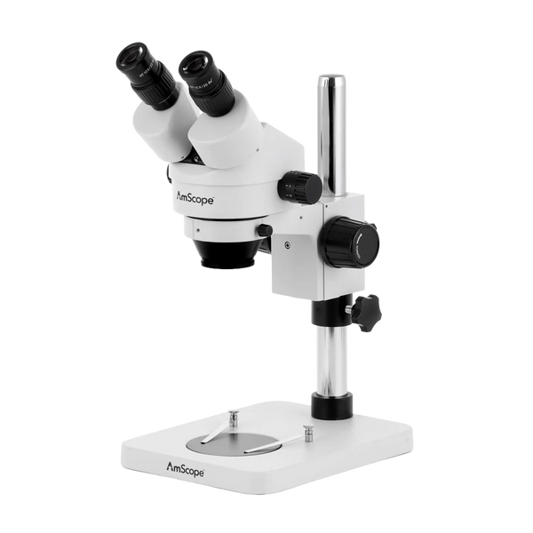 Microscopios Estereo Binoculares AmScope Serie SM-1BSZ con Aumento de 3.5 hasta 180x  y Soporte de columna²⁶