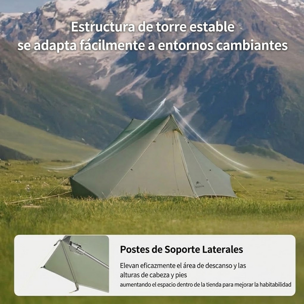Carpa Naturehike Serie Summiture Ultraligera para 2 Personas desde 1,24 kg