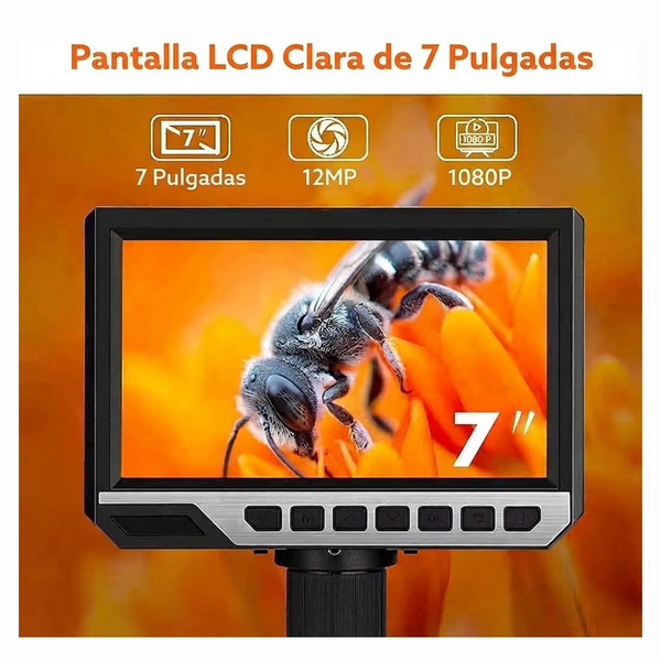 Microscopio con Pantalla LCD 2000X 12MP