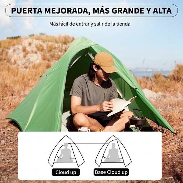 Carpa Naturehike Serie Cloud Up Base Ultraligera para 1 Persona desde 2.08 kg