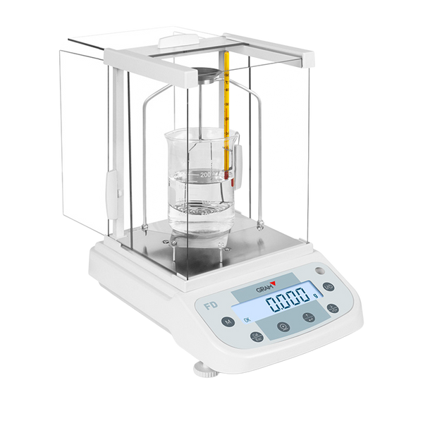 Balanza de Precisión Gram Core FD-410 con Kit de Densidad para Líquidos y Sólidos