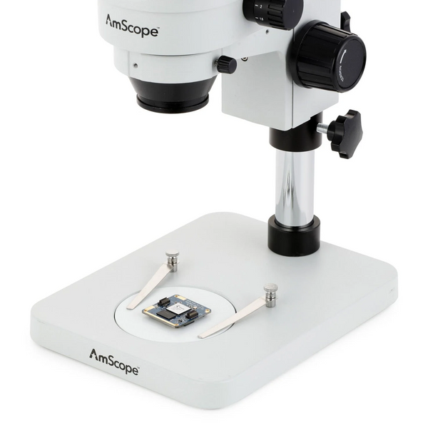 Microscopios Estereo Binoculares AmScope Serie SM-1BSZ con Aumento de 3.5 hasta 180x  y Soporte de columna²⁶