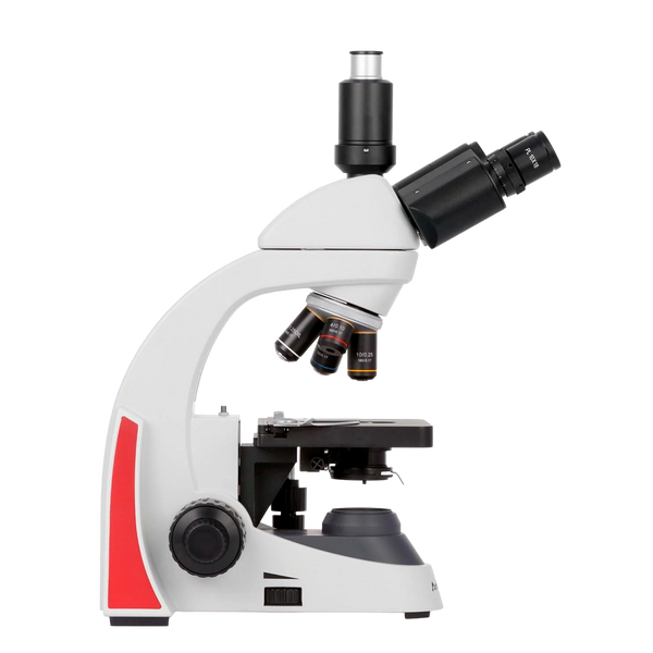 Microscopio Compuesto Trinocular AmScope Serie EduPro EDU550 con Platina Mecánica de Dos Capas e Iluminación LED de 3 W