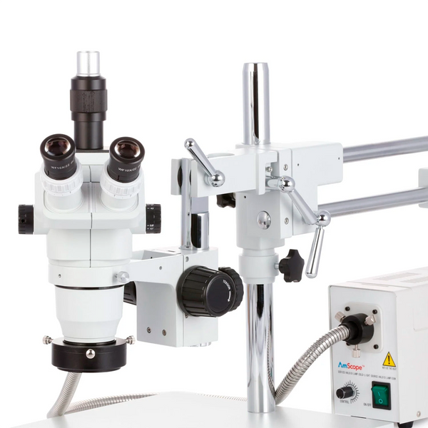 Microscopio Estéreo Trinocular AmScope Serie ZM-4 Zoom hasta 225×