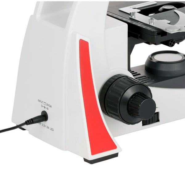 Microscopio Compuesto Trinocular AmScope Serie EduPro EDU550 con Platina Mecánica de Dos Capas e Iluminación LED de 3 W