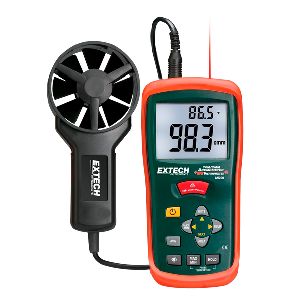 Termo-Anemómetro con Termómetro Infrarrojo Extech AN200 CFM/CMM 