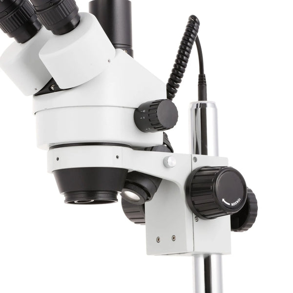 Microscopio Estéreo Trinocular AmScope Luz de Intensidad Dual