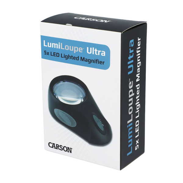 Lupa de Piso Carson Serie LumiLoupe Ultra LL-88 con LED 5× & Ajuste de Luminosidad