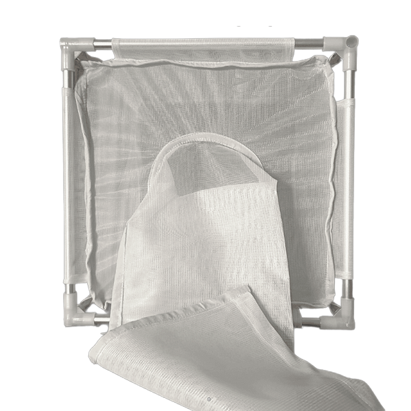 Jaulas de Cría de Insectos de Malla 150 a 200 µm Blanca con Estructura de Aluminio y Panel Transparente