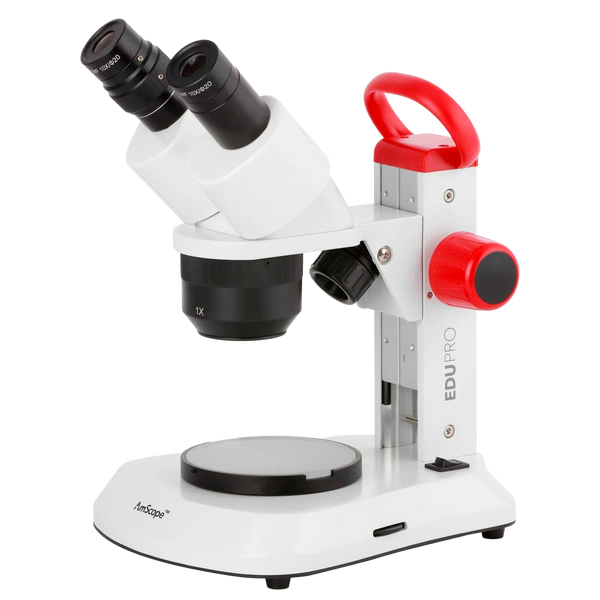 Microscopio Estéreo AmScope Serie EduPro EDU2L 10X–30X con Iluminación Dual
