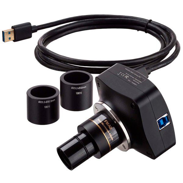 Cámaras para Microscopio AmScope Serie MU GS con Obturador Global USB 3.0 de Montura C hasta 5 MP