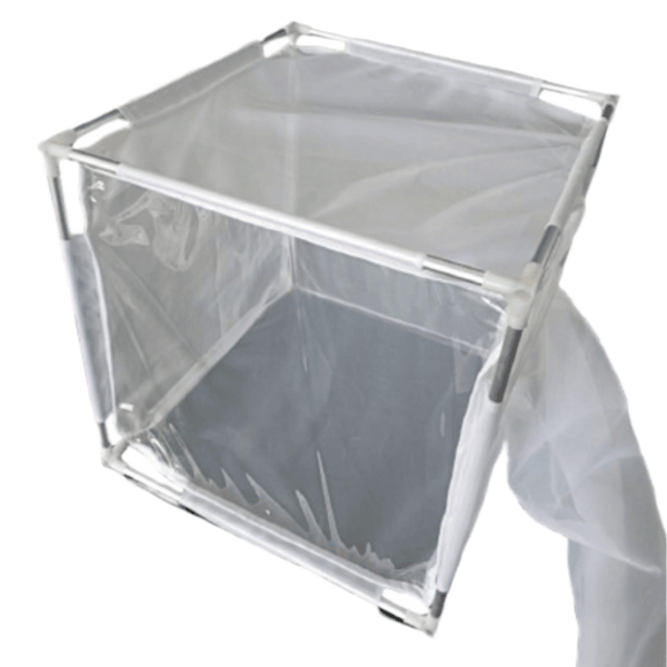 Jaulas de Cría de Insectos de Malla 150 a 200 µm Blanca con Estructura de Aluminio y Panel Transparente