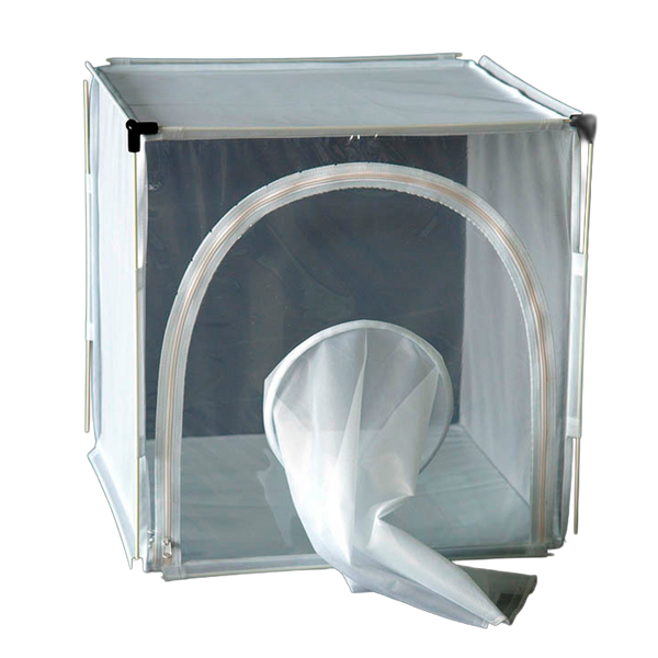 Jaulas de Cría de Insectos de Malla 150 a 200 µm Blanca con Estructura de Aluminio y Panel Transparente