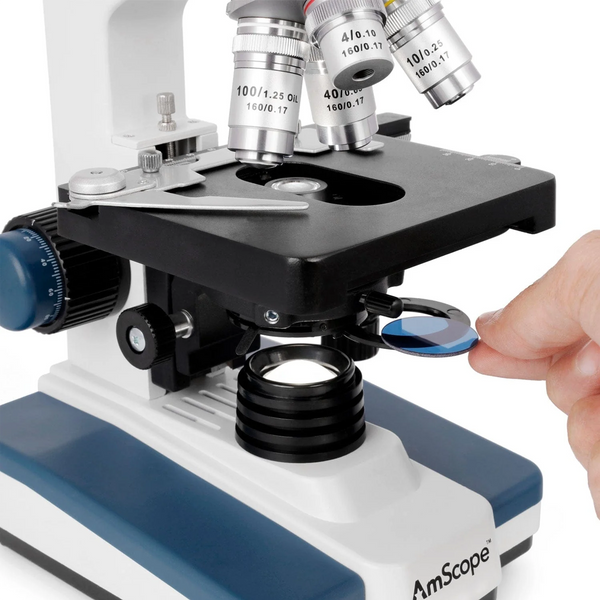 Microscopio Compuesto Binocular AmScope Serie B120 de 40x hasta 2500x ²⁶