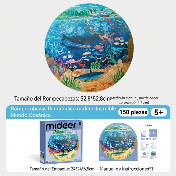 Rompecabezas Panorámico Océano Mágico de 150 Piezas para (+5)