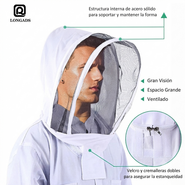 Kit Trajes de Apicultura con Velo de Esgrima