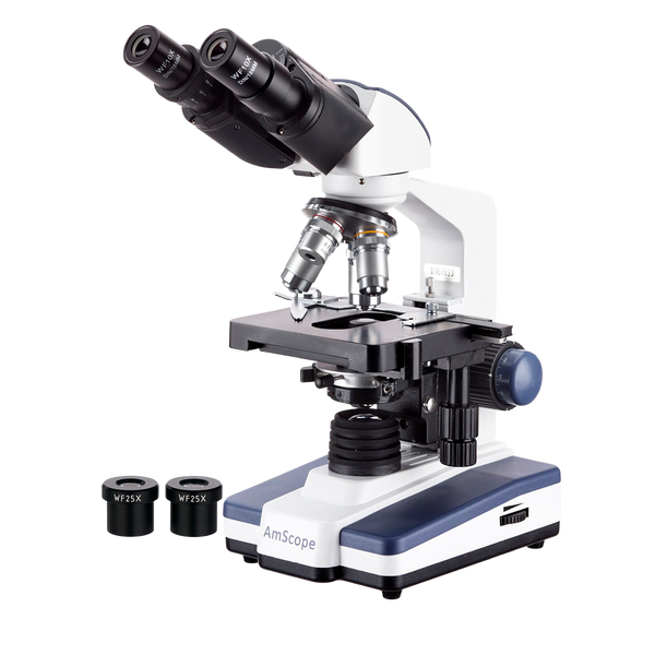 Microscopio Compuesto Binocular Amscope  / 40X-2500X  - Cámara 1MP ²⁵