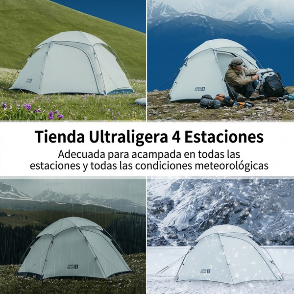 Carpa Naturehike Serie Jims Ultraligera 4 Estaciones para 1 a 2 Personas desde 1,87 kg