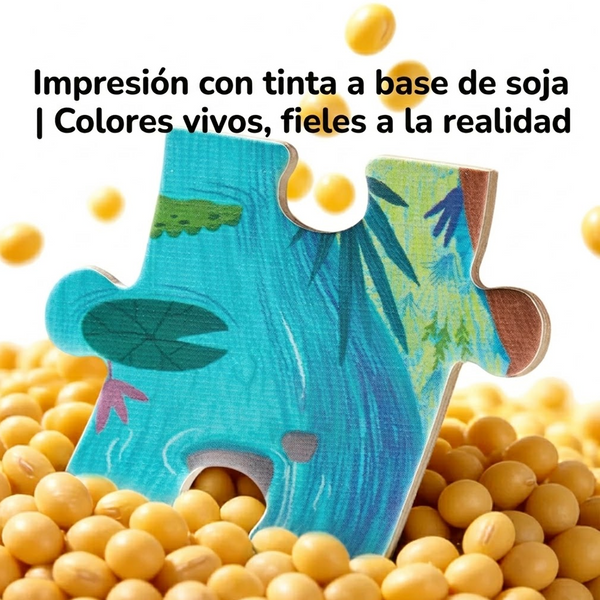 Rompecabezas Panorámico Animales del Mundo de 150 Piezas para (+5)