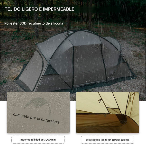 Tienda de Campaña de Doble Capa para 4 Estaciones Naturehike
