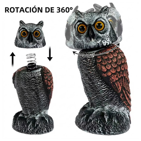 Búho Orejón Ahuyentador de Aves con Cabeza Oscilante