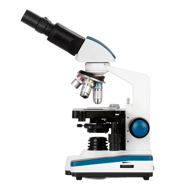 Microscopio Compuesto Binocular AmScope Serie B120 40X–2500X +  Cámara 2 MP