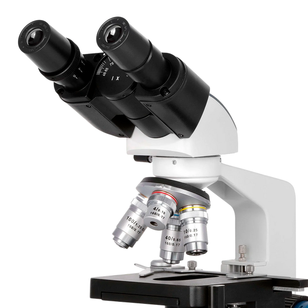Microscopio Compuesto Binocular AmScope Serie B120 40X–2500X +  Cámara 2 MP