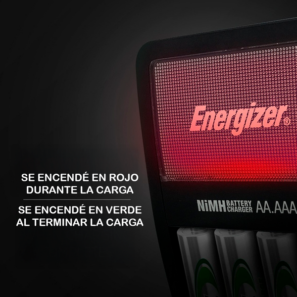 Cargador Maxi Energizer para 4 Baterías AA/AAA 