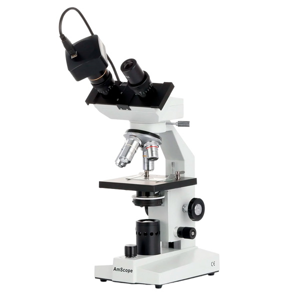 Microscopio Binocular Compuesto Amscope desde 40X hasta 2500X