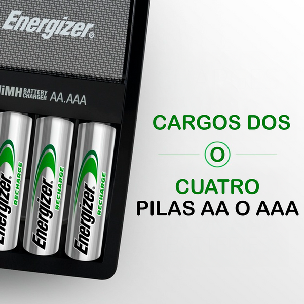 Cargador Maxi Energizer para 4 Baterías AA/AAA 