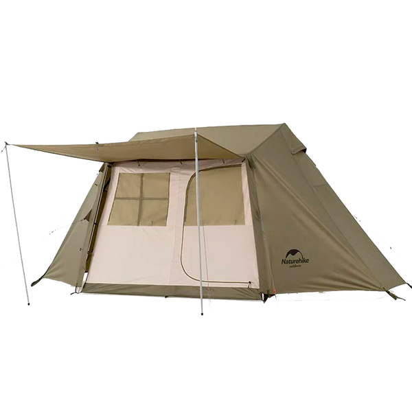 Tienda de Campaña Naturehike Village 5.0 de Cresta con Faldón Antinevada, Automática, Portátil, Impermeable y Reforzada para Camping y Senderismo