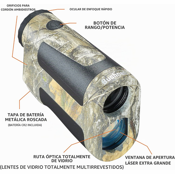 Telémetro Láser Bushnell Serie Bone Collector 850 Realtree Edge