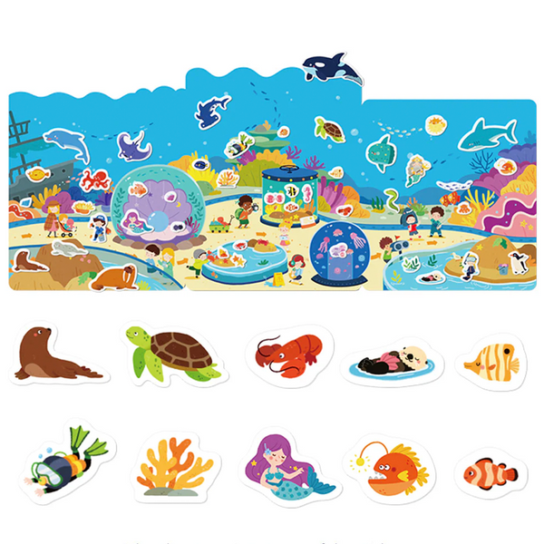 Adhesivo de Gel Reutilizable Acuario Increíble de 43 Piezas (+3)