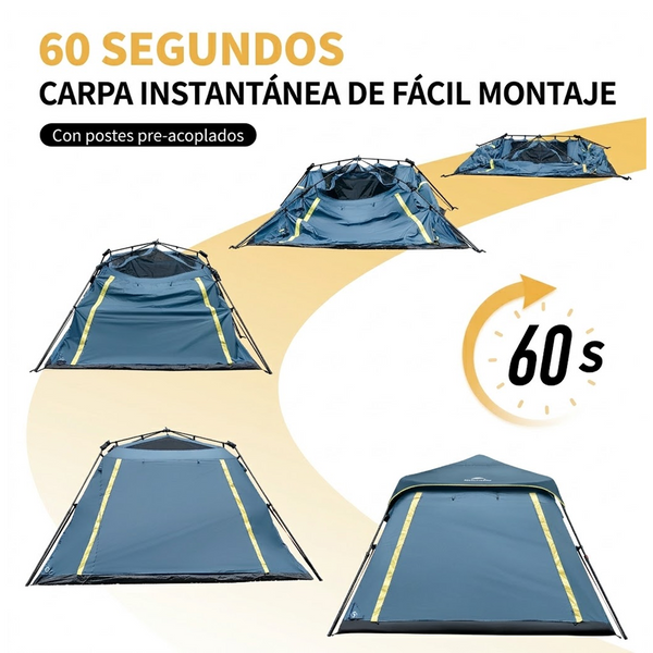 Tienda de Campaña Instantánea Cape Lite Naturehike para 4 a 6 Personas