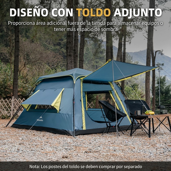 Tienda de Campaña Instantánea Cape Lite Naturehike para 4 a 6 Personas