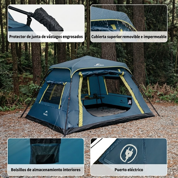 Tienda de Campaña Instantánea Cape Lite Naturehike para 4 a 6 Personas