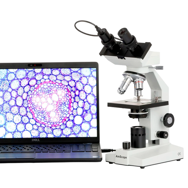 Microscopio Binocular Compuesto Amscope desde 40X hasta 2500X