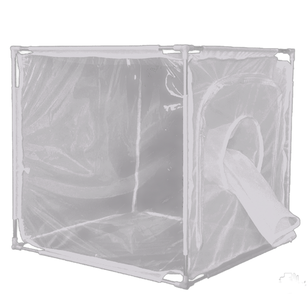 Jaulas de Cría de Insectos de Malla Fina Blanca con Estructura de Aluminio y Panel Transparente