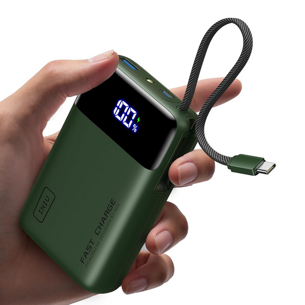 Batería Recargable de Reserva INIU 20000mAh  & 45 W con Cable USB C Integrado