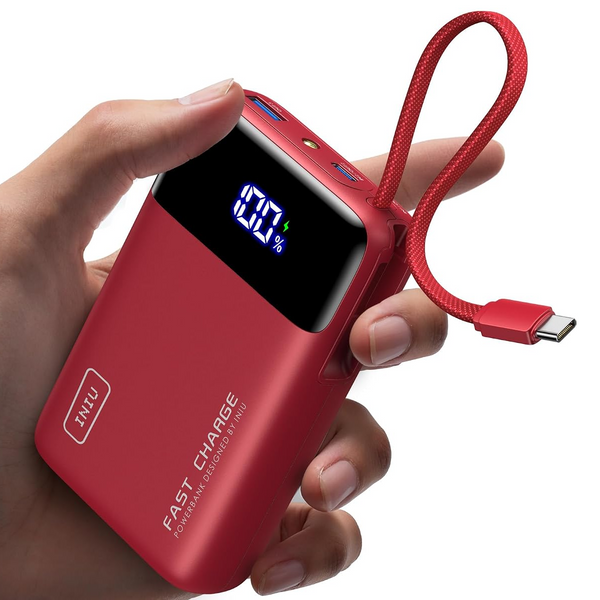 Batería Recargable de Reserva INIU 20000mAh  & 45 W con Cable USB C Integrado