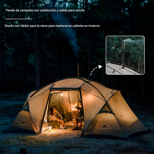Tienda de Campaña de Doble Capa para 4 Estaciones Naturehike
