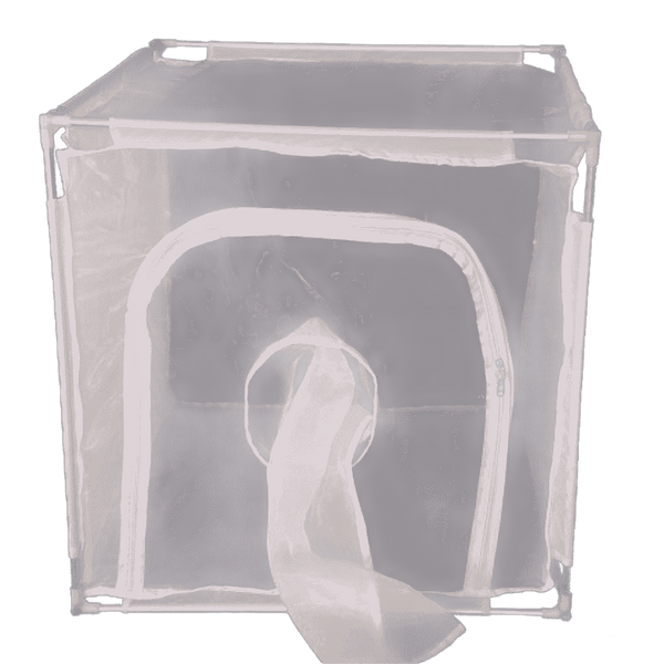 Jaulas de Cría de Insectos de Malla Fina Blanca con Estructura de Aluminio y Panel Transparente