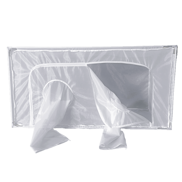 Jaulas de Cría de Insectos de Malla Fina Blanca con Estructura de Aluminio y Panel Transparente