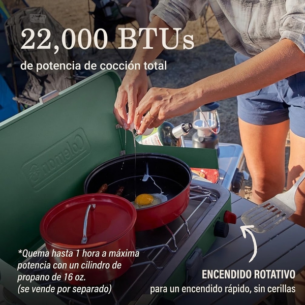 Estufa para Acampar Coleman de 2 Quemadores Cascade 222 ²⁵